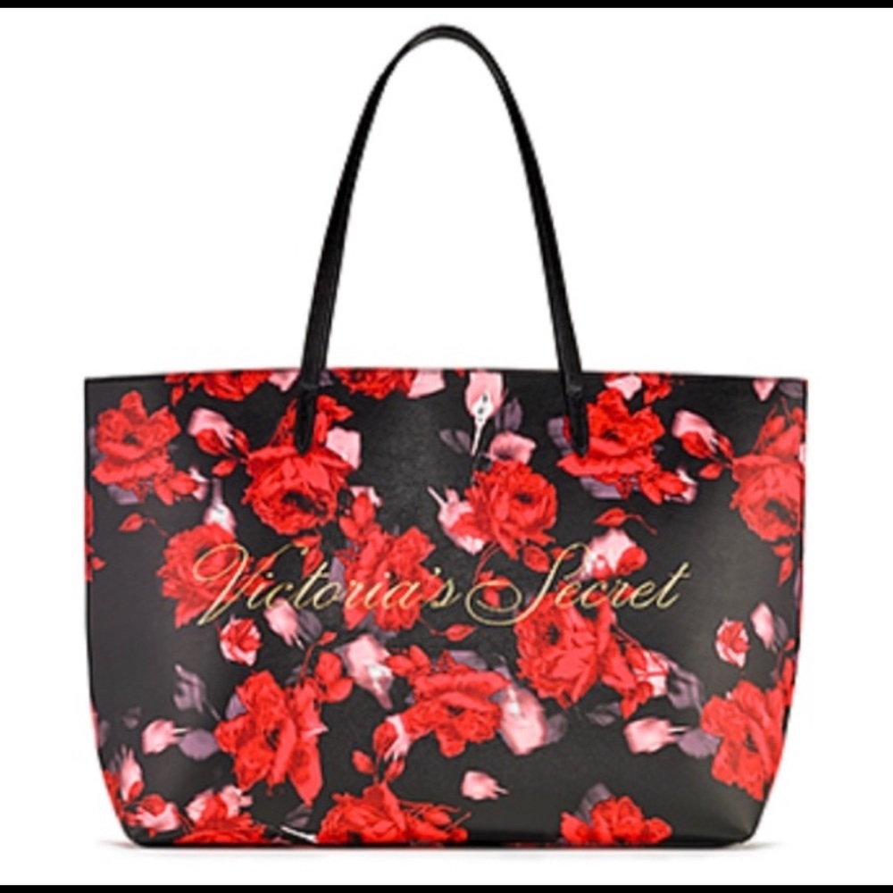 Victoria’s Secret Red Floral Tote